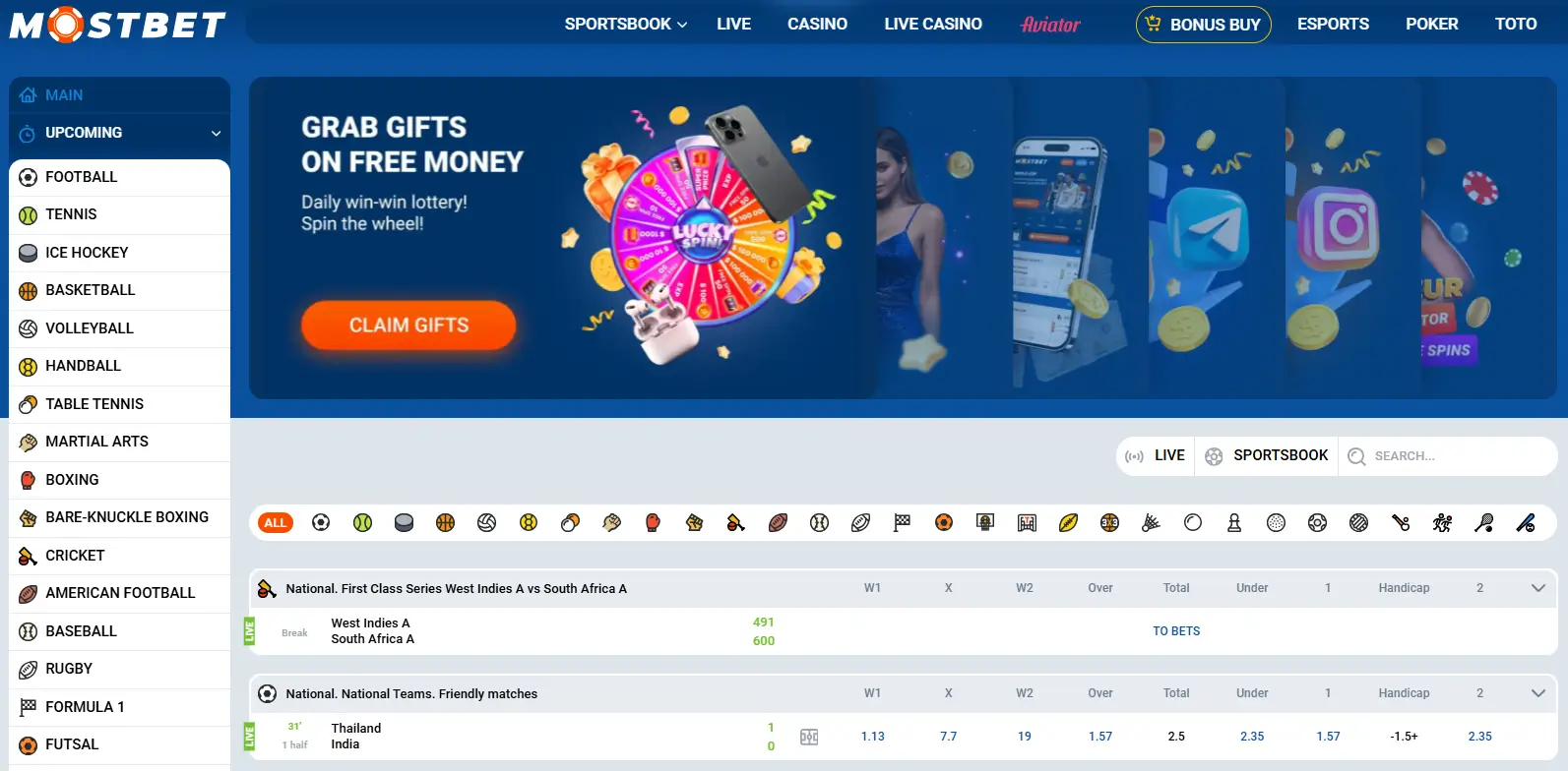 mostbet casino bonuses