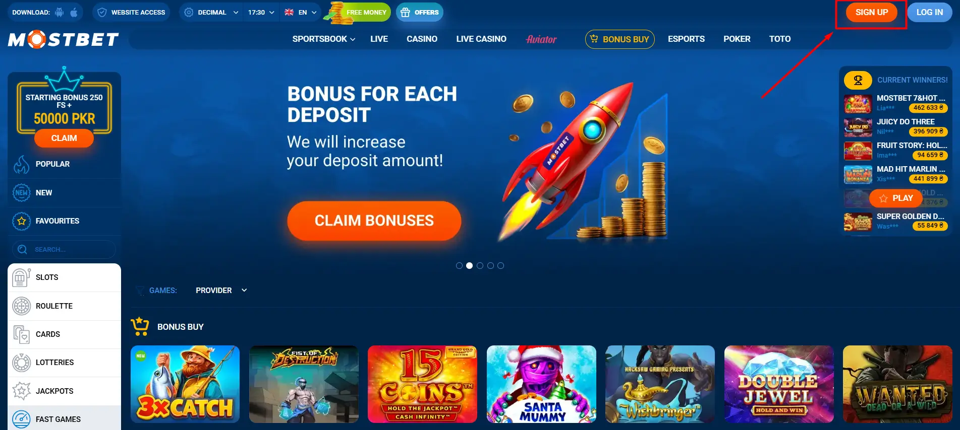 mostbet casino bonuses