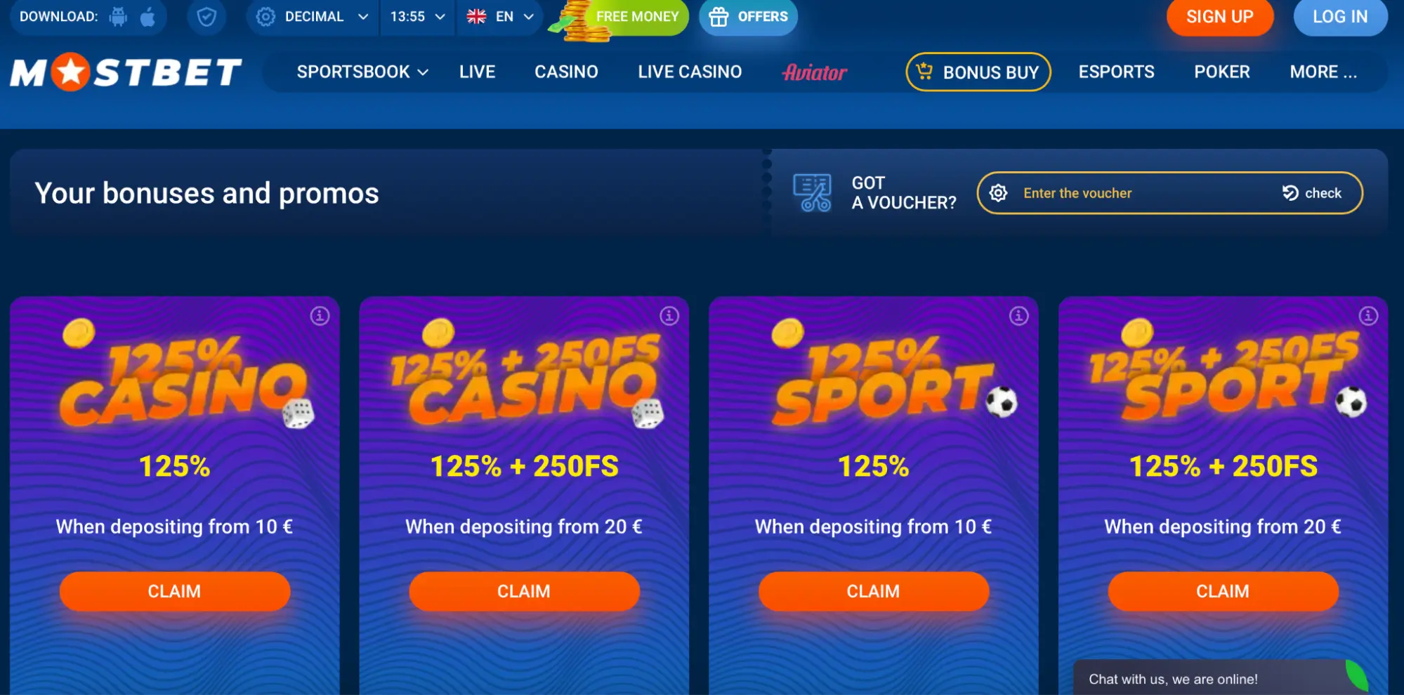 mostbet bonuses