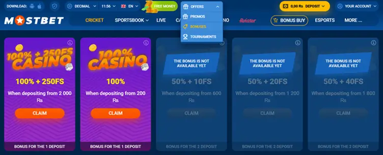 Mostbet Welcome Bonus upon Registration